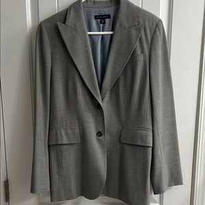 Banana Republic Women’s Light Gray Two-Button Blazer
